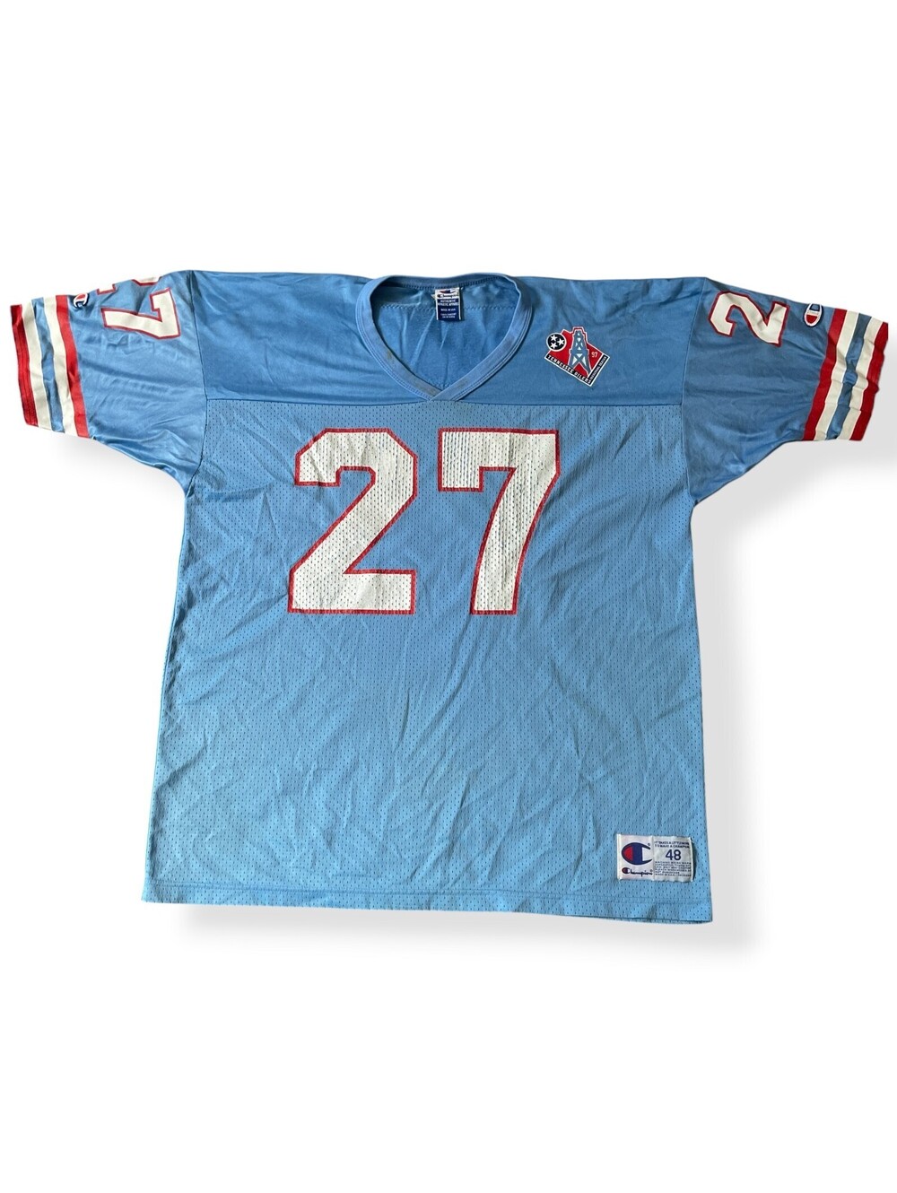 Vintage 90s Champion NFL Houston Oilers Eddie George Jersey Size 48 Mens